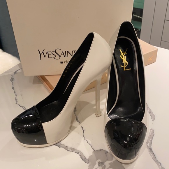 YSL black and white pumps (40) - Picture 2 of 8